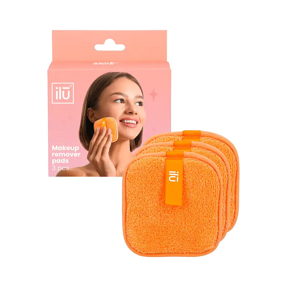 Discos Desmaquillantes - Orange Square Makeup Remover Discs by Ilū