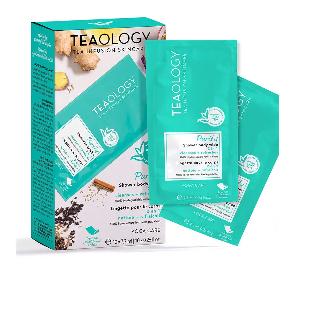 Purity Chai Tea Shower Body Wipe 10 X by Teaology Teaology Yoga Care - Purity Chai Tea Shower Body Wipe 10 X by Teaology