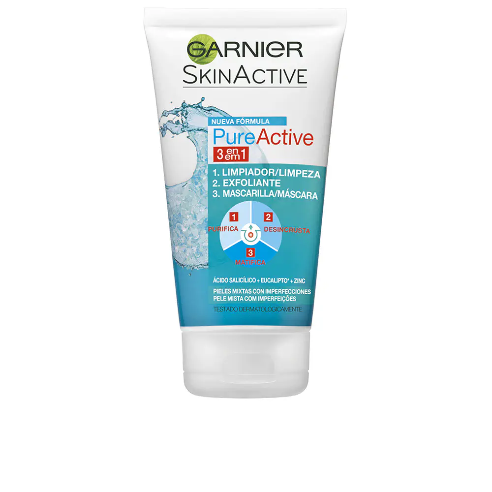 Pure Active 3 En 1 Gel Limpiador Piel Grasa by Garnier Pure Active - Pure Active 3 En 1 Gel Limpiador Piel Grasa by Garnier