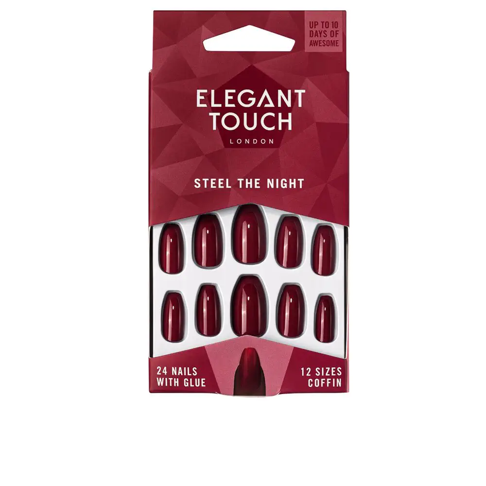 Polished Colour - Polished Colour Nails With Glue Coffin #Steel The Night by Elegant Touch