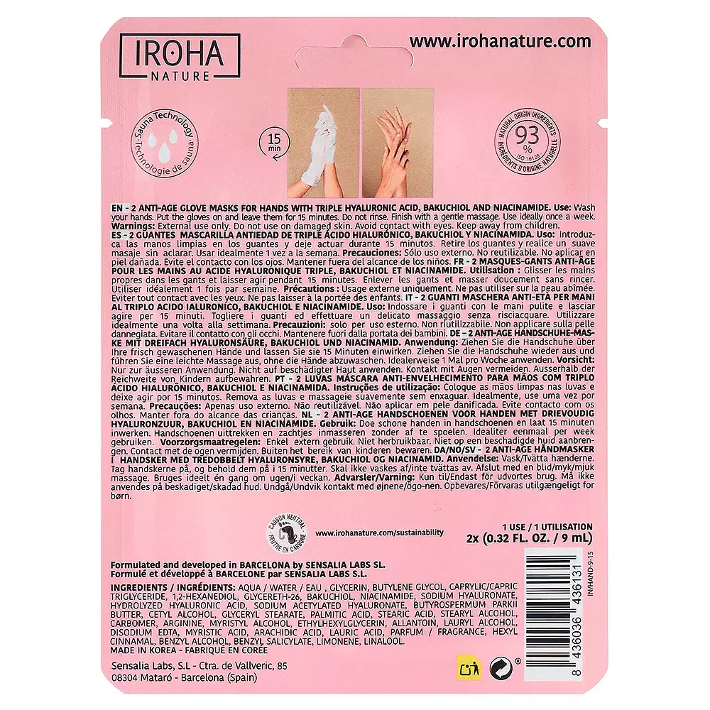 Anti-Age Iroha - Anti-Age Triple Hyaluronic Acid & Bakuchiol Hand Mask by Iroha