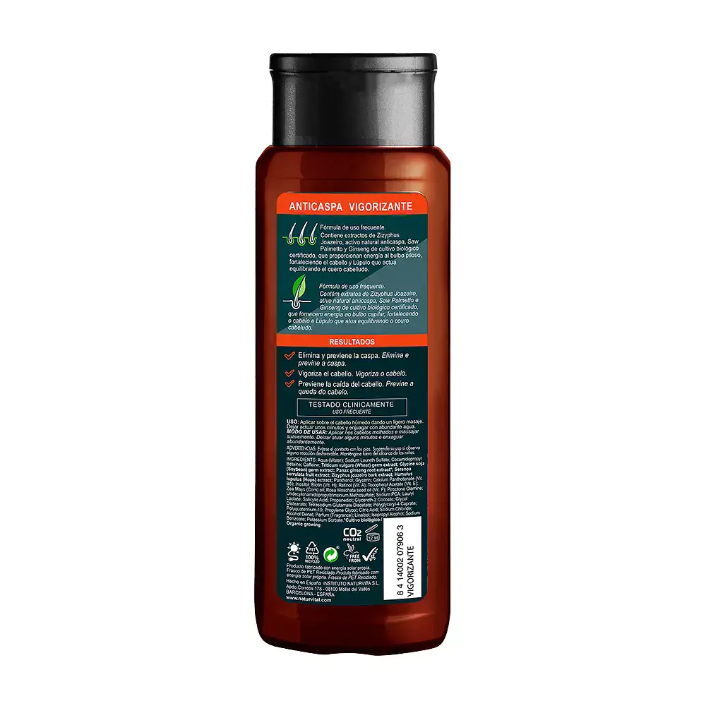 Champú Anticaída - Anti-Dandruff Anti-Hair Loss Shampoo Men Invigorating by Natur Vital