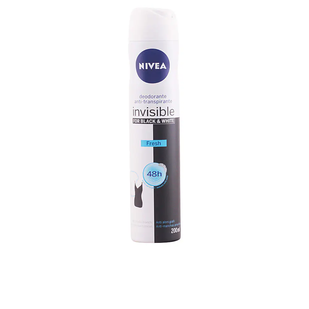 Black & White Invisible Fresh Deodorant Spray by Nivea Desodorantes Nivea - Black & White Invisible Fresh Deodorant Spray by Nivea