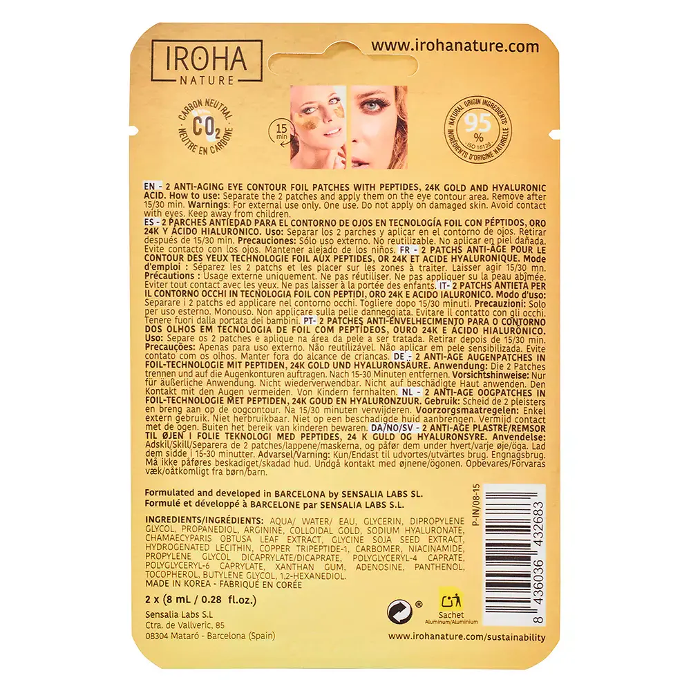 Gold Iroha - Gold Tissue Eyes Patches Extra Firmness by Iroha