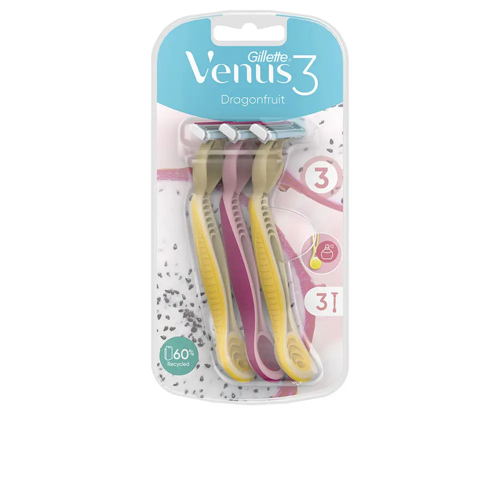 Venus - Venus3 Dragonfruit Disposable Hair Removal Blades by Gillette