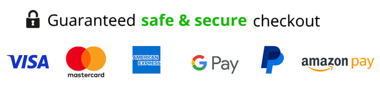 Guarenteed Safe & Secure Checkout